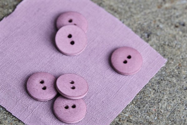 Knopf 18mm - lilac - Curb Cotton Button, 18mm, violett