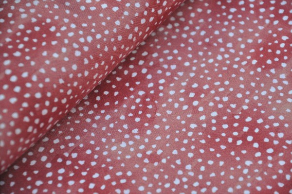 Jersey - Lutin Dots, dusty red - 90% Baumwolle, 10% Elasthan