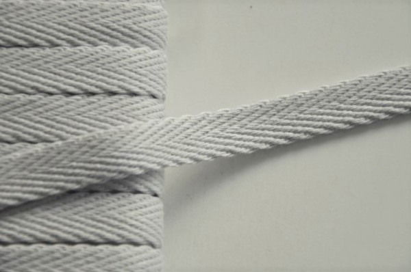 Hoodieband - hellgrau, 15mm breit - 100% Baumwolle
