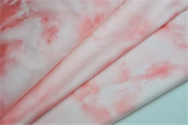 Sweat bedruckt - Lounge Batik, rosa - 95% Baumwolle, 5% Elasthan, French Terry, Frühlingssstoff, Meterware