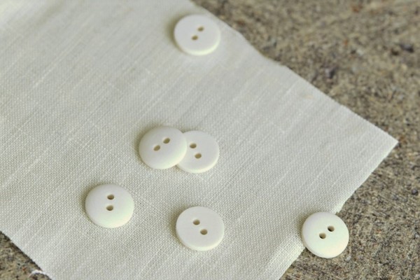 Knopf 11mm- creamy white - Curb Cotton Button
