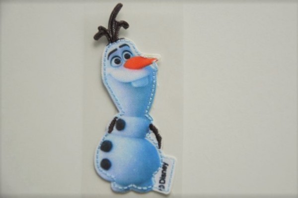 Applikation zum Aufbügeln - Frozen Olaf, Schneemann - 34 x 80mm, Disney, Winter, Weihnachten