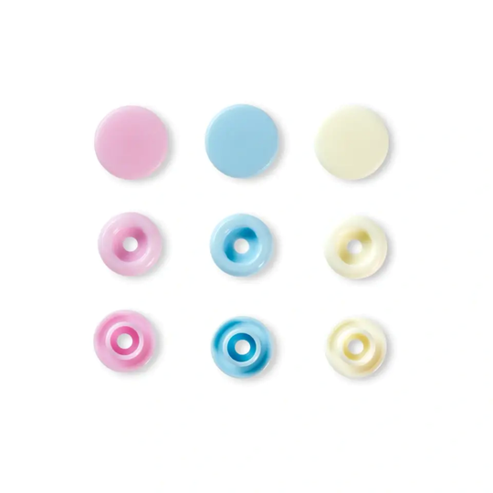 Prym Love - Druckknopf Color Snaps, 12,4mm - rosa, hellblau, perle